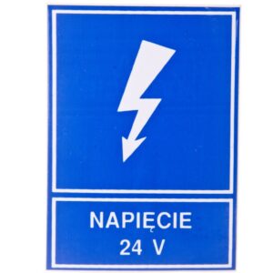Tabliczka /znak informacyjny/ TZI 52X74S NAP.24V E04TZ-01041110400 /10szt./ - obrazek 1