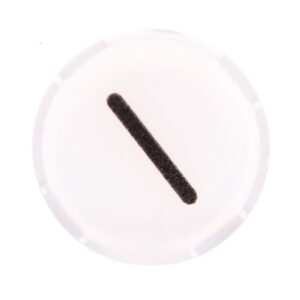 Soczewka przycisku 22mm płaska biała z symbolem START I M22-XDL-W-X1 218296 - obrazek 1