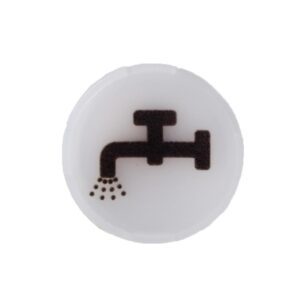 Soczewka przycisku 22mm płaska biała z symbolem PLYN M22-XDL-W-X16 218314 - obrazek 1