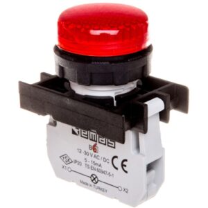 Lampka sygnalizacyjna B z LED, 12-30V AC/DC, czerwona T0-B060XK - obrazek 1