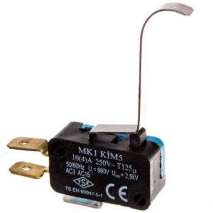 Wyłącznik krańcowy miniaturowy, 1CO, dźwignia długa podgięta, T0-MK1KIM5 - obrazek 1