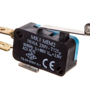 Wyłącznik krańcowy miniaturowy, 1CO, dźwignia długa z metalową rolką, T0-MK1MIM2 - obrazek 1