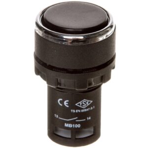 Przycisk sterowniczy monoblok, kryty, niestabilny, 1NO, czarny T0-MB100DH - obrazek 1