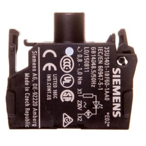 Oprawka blok LED biały 230V AC montaż czołowy przył śrubowe SIRIUS ACT 3SU1401-1BF60-1AA0 - obrazek 1