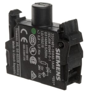 Oprawka blok LED zielony 24V AC-DC montaż czołowy przył śrubowe SIRIUS ACT 3SU1401-1BB40-1AA0 - obrazek 1