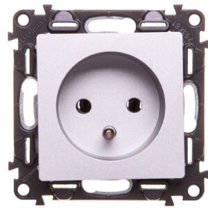 VALENA LIFE Gniazdo pojedyncze z/u 2P+Z aluminium 753381 - obrazek 1