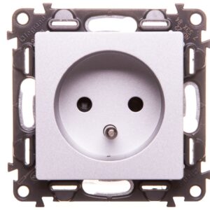 VALENA LIFE Gniazdo pojedyncze z/u 2P+Z z przesłonami aluminium 753384 - obrazek 1