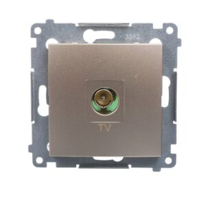Simon 54 Gniazdo antenowe TV końcowe złoty mat DAK1.01/44 - obrazek 1