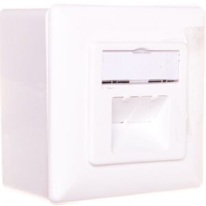 Gniazdo teleinformatyczne natynkowe 2x RJ45 STP kat. 6 DN-9006-N - obrazek 1