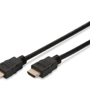 Kabel połączeniowy HDMI Highspeed 2.0 z Eth. GOLD Typ HDMI A/HDMI A, M/M czarny 1m AK-330107-010-S - obrazek 1