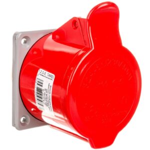 Gniazdo izolacyjne tablicowe 5P 32A 400V czerwone IP44 157 - obrazek 1