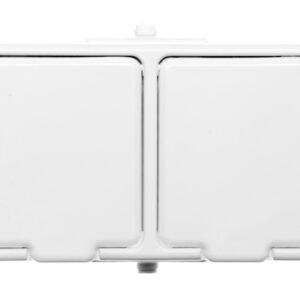 Cedar Gniazdo hermetyczne podwójne SCHUKO z PE 16A IP44 biały GWN240PC01 - obrazek 1