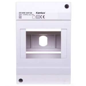 Rozdzielnica modułowa tworzywo 1x4 natynkowa IP30 IK06 II klasa bez drzwi DB104W 1X4P/SM biały 3851 - obrazek 1