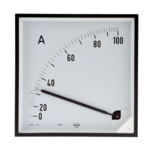 Amperomierz analogowy tablicowy 100/5A do przekładnika 100/5 144x144mm IP50 C3 K=90 st. EA12N E41600000000 - obrazek 1