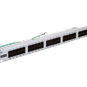 Patch panel telefoniczny ISDN 19cali 50xRJ45 U/UTP kat.3 1U szary DN-91350-1 - obrazek 1