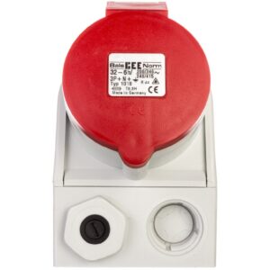 Gniazdo stałe Kombi 32A 5P 400V + 2P+Z 230V IP44 1018 - obrazek 1