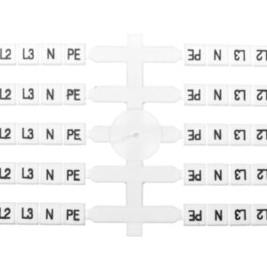 Oznacznik elastyczny do złączek szynowych EO3 /L1, L2, L3, N, PE/ 40x5szt. (200szt.) 003901816 - obrazek 1