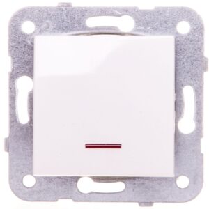 Karre Łącznik 1-Biegunowy Podświetlany, Kolor Biały / 90963619 - obrazek 1