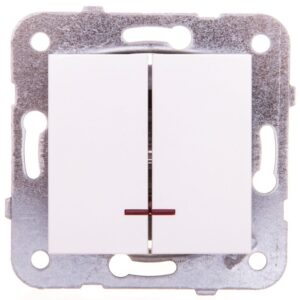 Karre Łącznik Świecznikowy 2-Grupowy Podświetlany, Kolor Biały / 90963650 - obrazek 1