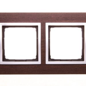 Simon 54 Nature Ramka podwójna drewno SREBRNE WENGE DRN2/84 - obrazek 1