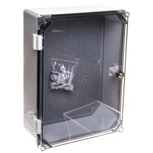 Obudowa 400x300x166mm IP65 z płytą montażową transparentna UNIbox Uni-1/T 43.11 - obrazek 1