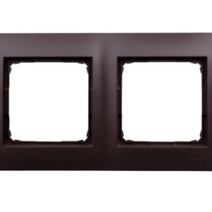 Simon 54 Premium Ramka podwójna brąz mat /do karton-gips/ DRK2/46 - obrazek 1