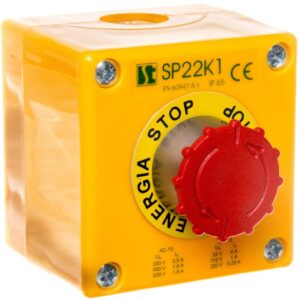 Kaseta sterownicza przycisk grzybkowy (B) bezpieczeństwa ryglującym sie samoczynnie ENERGIA STOP SP22K18-1 - obrazek 1
