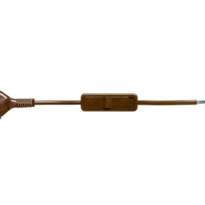 Sznur przyłączeniowy z wyłącznikiem SP/W-190cm brązowy SP/W-190/2X0,5/-BRA YNS10000497 - obrazek 1