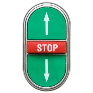 Napęd przycisku potrójny zielony/czerwony /STRZAŁKI GÓRA DÓŁ STOP/ z samopowrotem LPCB7355 - obrazek 1