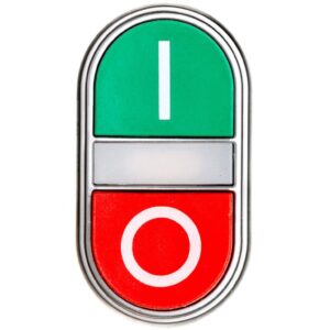 Napęd przycisku podwójny zielony/czerwony /O-I/ z podświetleniem z samopowrotem LPCBL7223 - obrazek 1