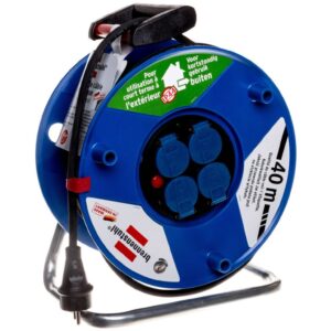 Przedłużacz bębnowy Garant IP44 40m 4x230V H05RR-F 3G2,5 czarny 1208344 - obrazek 1