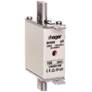 Wkładka bezpiecznikowa NH000 16A 500V gG LNH0016M - obrazek 1