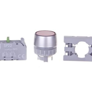 Przycisk sterowniczy 22mm czerwony z samopowrotem 1Z SP22-KC-10. - obrazek 1