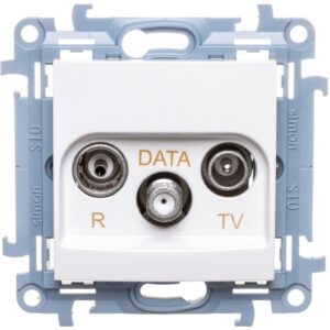 Simon 10 Gniazdo antenowe RTV-DATA biały CAD.01/11 - obrazek 1