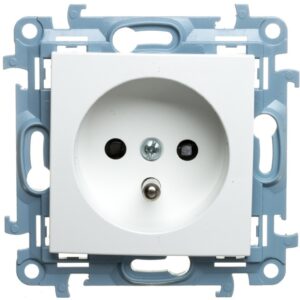 Simon 10 Gniazdo pojedyncze z/u z przesłonami białe 16A 250V IP20 CGZ1Z.01/11 - obrazek 1