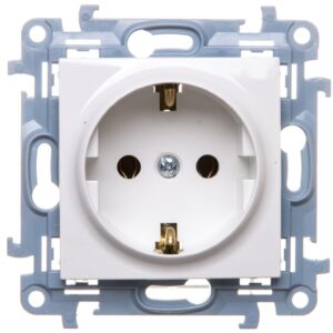 Simon 10 Gniazdo pojedyncze SCHUKO białe 16A 250V IP20 CGSZ1.01/11 - obrazek 1