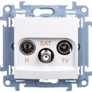 Simon 10 Gniazdo antenowe R-TV-SAT końcowe białe IP20 CASK.01/11 - obrazek 1