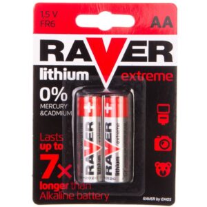 Bateria litowa LR6 / AA 1,5V RAVER EXTREME B7821 /blister 2szt./ - obrazek 1