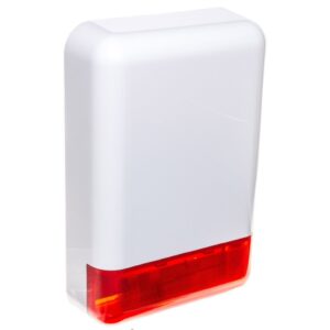 Sygnalizator optyczno-akustyczny, zewnętrzny, z czerwonym światłem LED, osłona metalowa SPL-2010 R - obrazek 1
