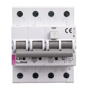 Wyłącznik różnicowo-nadprądowy 4P 25A C 0,03A typ AC KZS-4M 002174026 - obrazek 1