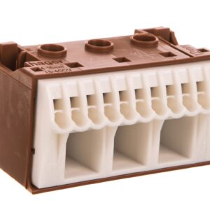 Blok samozacisków QC 63A brązowy 14 przyłączy 33x60x34mm KN14P - obrazek 1