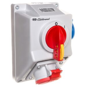 Zestaw instalacyjny z gniazdem 5P 1x 2P+Z (0-I) 16A IP54 C16-18.1N 971616 - obrazek 1