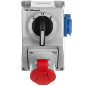 Zestaw instalacyjny z gniazdem 4P 1x 2P+Z L-0-P 32A IP54 C32-48.1 974013 - obrazek 1