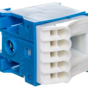 Blok samozaciskow 63A QC niebieski 6 przyłączy 33x30x34mm KN06N - obrazek 1
