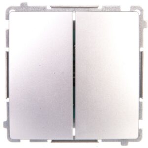 Simon Basic Łącznik świecznikowy 16AX 250V zaciski śrubowe srebrny mat BMW5A.01/43 - obrazek 1