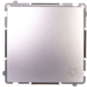 Simon Basic Przycisk dzwonek 10AX 250V, szybkozłącza, srebrny mat BMD1.01/43 - obrazek 1