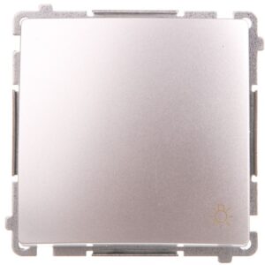 Simon Basic Przycisk światło 10AX 250V, szybkozłącza, srebrny mat BMS1.01/43 - obrazek 1
