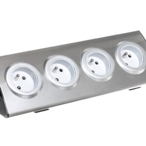 Gniazdo meblowe 4x230V INOX OR-AE-1340 - obrazek 1