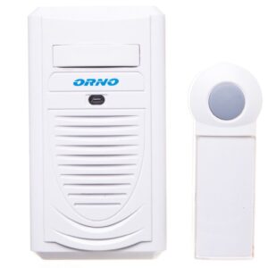 Dzwonek bezprzewodowy DISCO AC 230V z learning system biały OR-DB-KH-123 - obrazek 1