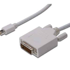 Kabel adapter miniDisplayPort 1.1a Typ miniDP/DVI-D(24+1), M/M biały 2m - obrazek 1
